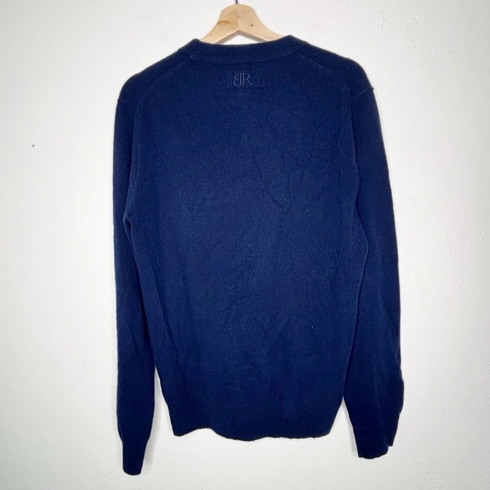 Banana Republic 100% Cashmere Crewneck Sweater Preppy Navy Size M EUC